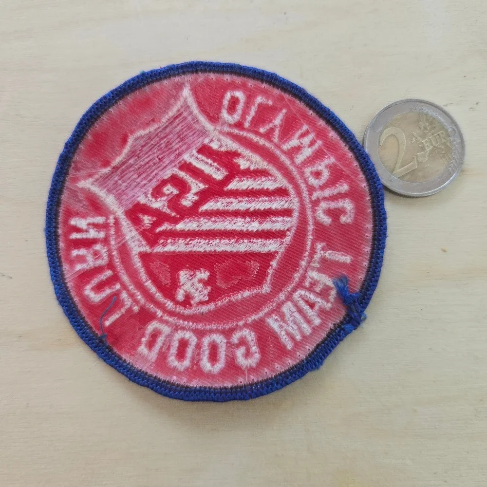 VTG BSA Olympic Team Good Turn Patch 1980s Red White Blue Boy Scouts Of America